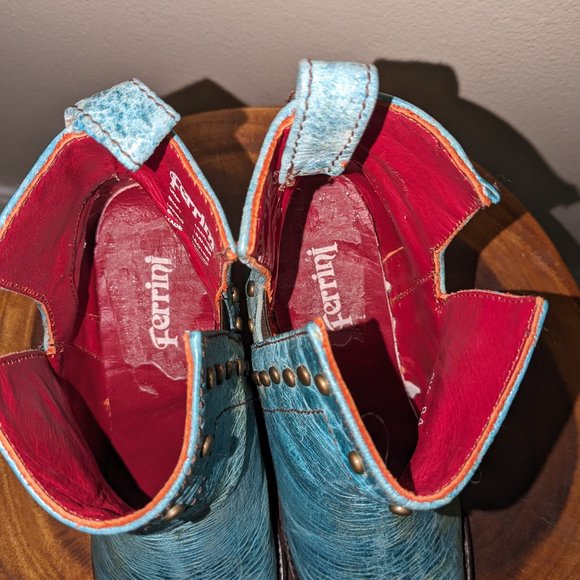 Ferrini womens booties - Turquoise - Size 8 1/2 - Picture 11 of 16